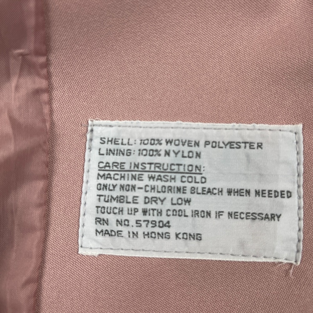 Rain Ramblers Women's Rain Coat Size 10 Mauve Long Button Front Vintage Retro - Picture 13 of 13